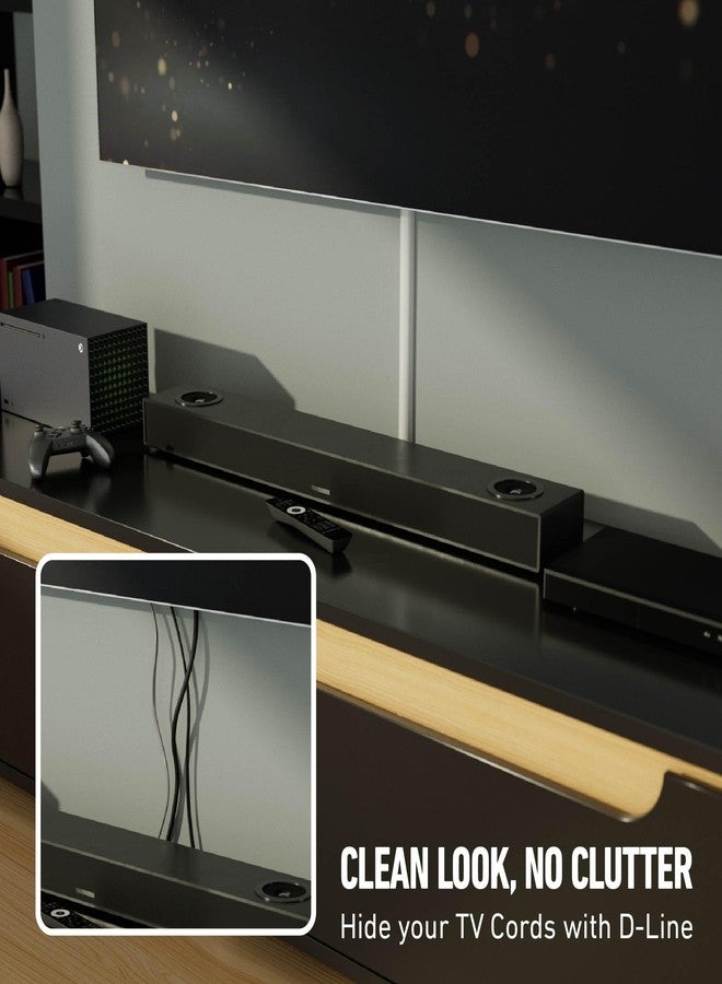 D-Line Cable Raceway On-Wall Cord Cover | 1D3015W | Surface Mount Electrical Channel to Hide and Conceal Cords, Cables, and Wires | White, Paintable - Image 5